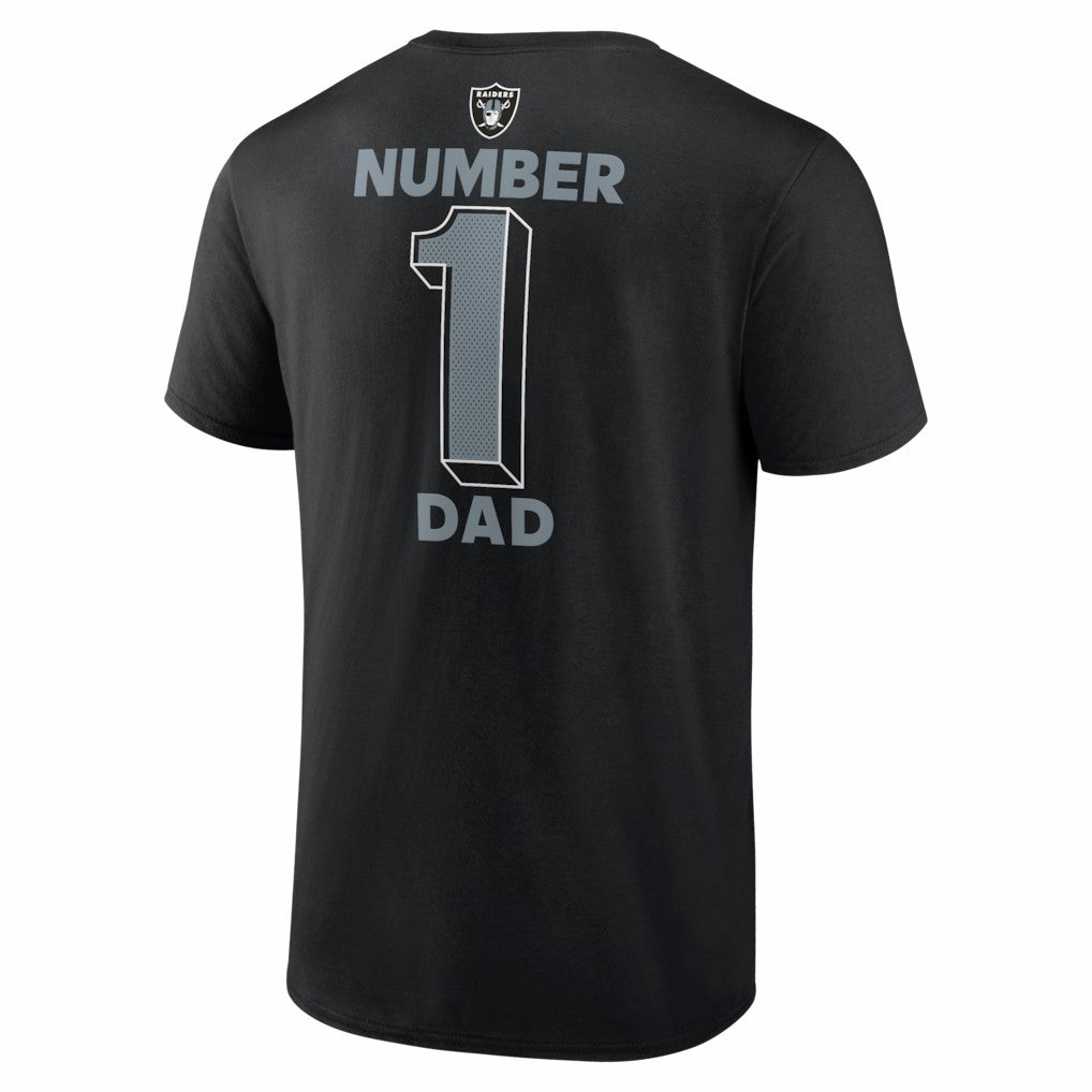 Las Vegas Raiders #1 Dad Jersey T-Shirt Black