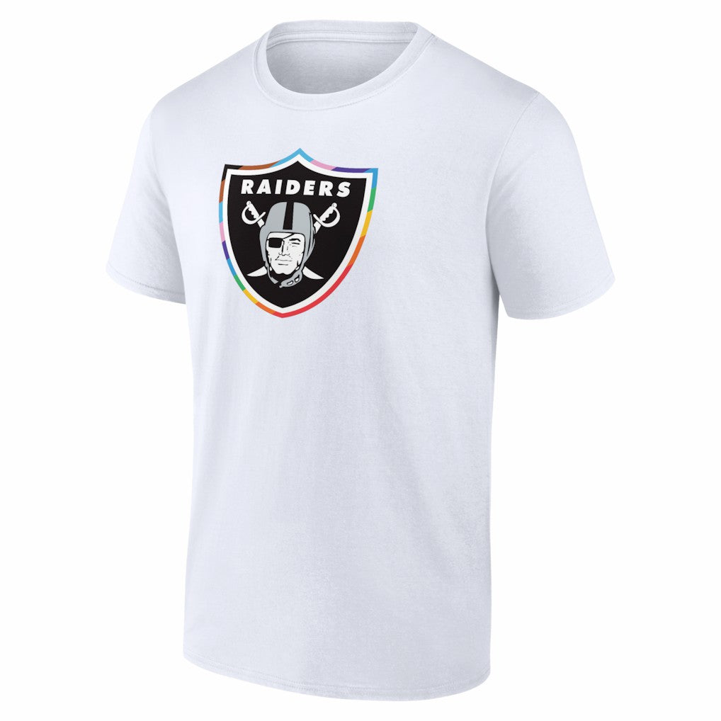 Las Vegas Raiders Logo Pride T-Shirt White