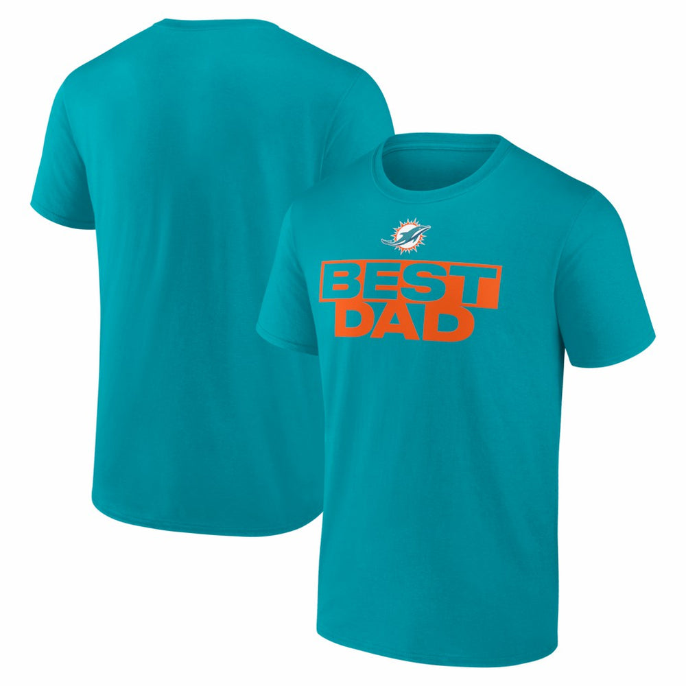 Miami Dolphins Greatest Dad T-Shirt Aqua