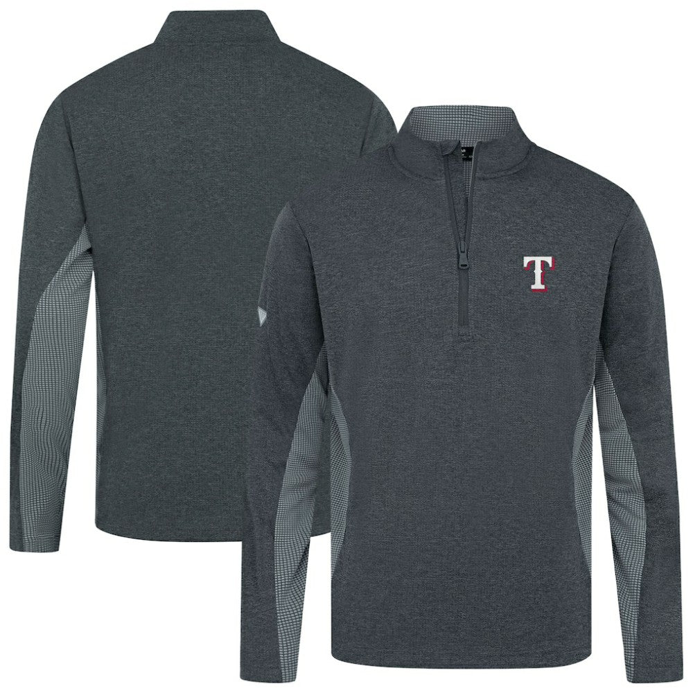 Texas Rangers Levelwear Waffle Insignia 2.0 Quarter-Zip Pullover - Heather Black Pullover