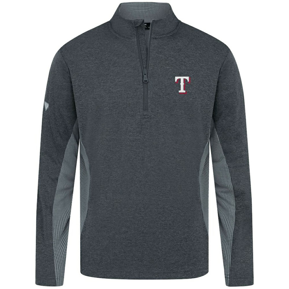 Texas Rangers Levelwear Waffle Insignia 2.0 Quarter-Zip Pullover - Heather Black Pullover