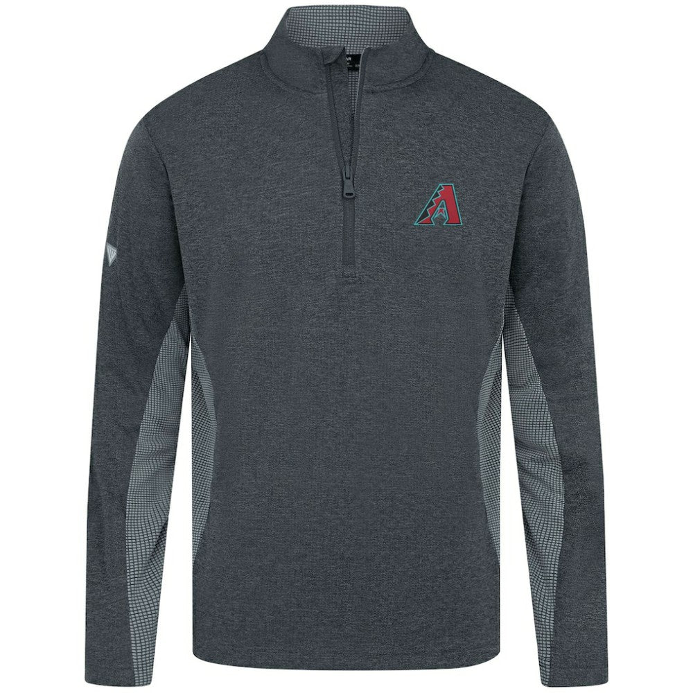 Arizona Diamondbacks Levelwear Waffle Insignia 2.0 Quarter-Zip Pullover - Heather Black Pullover