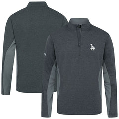 Los Angeles Dodgers Levelwear Waffle Insignia 2.0 Quarter-Zip Pullover - Heather Black Pullover