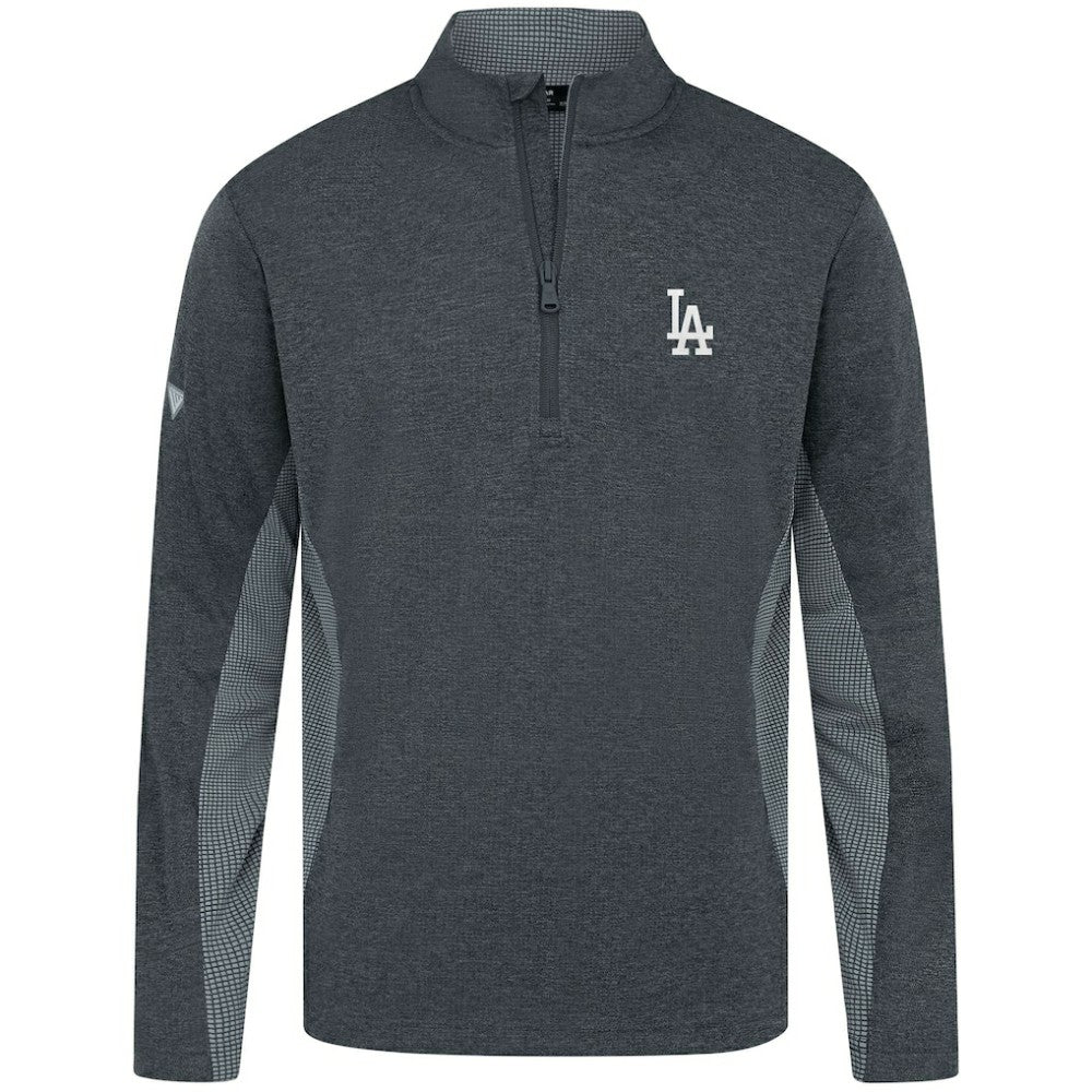 Los Angeles Dodgers Levelwear Waffle Insignia 2.0 Quarter-Zip Pullover - Heather Black Pullover