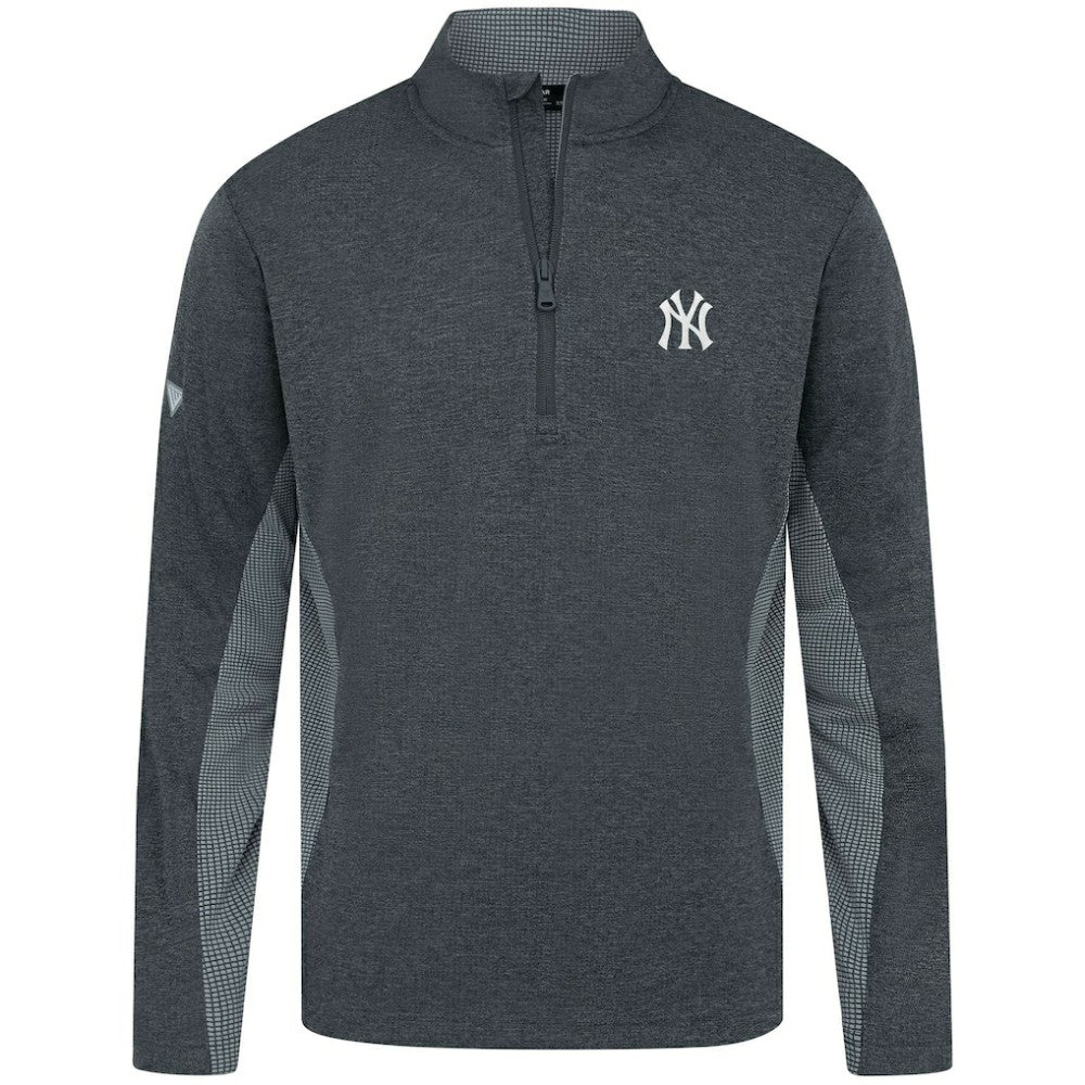 New York Yankees Levelwear Waffle Insignia 2.0 Quarter-Zip Pullover - Heather Black Pullover