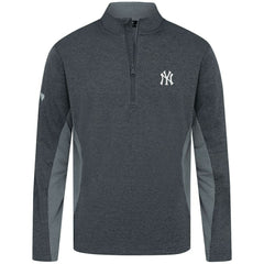 New York Yankees Levelwear Waffle Insignia 2.0 Quarter-Zip Pullover - Heather Black Pullover