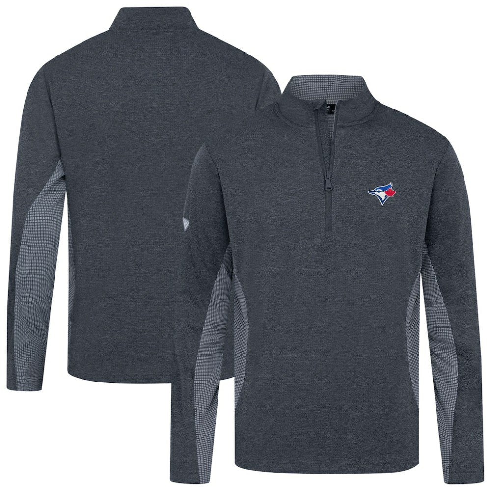 Toronto Blue Jays Levelwear Waffle Insignia 2.0 Quarter-Zip Pullover Top - Gray Pullover