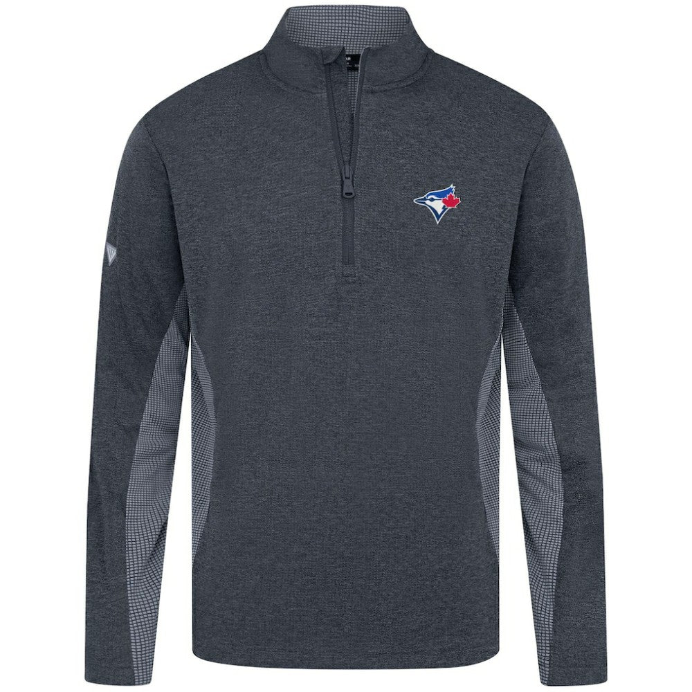 Toronto Blue Jays Levelwear Waffle Insignia 2.0 Quarter-Zip Pullover Top - Gray Pullover