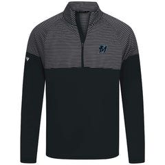 Miami Marlins Levelwear Classic Stripes Insignia 2.0 Pullover - Black Pullover