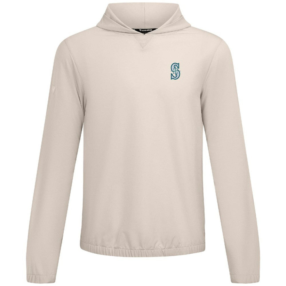 Seattle Mariners Levelwear Action Insignia 2.0 Pullover Hoodie - Khaki Hoodies