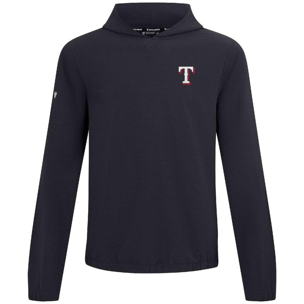Texas Rangers Levelwear Action Insignia 2.0 Pullover Hoodie - Black Hoodies