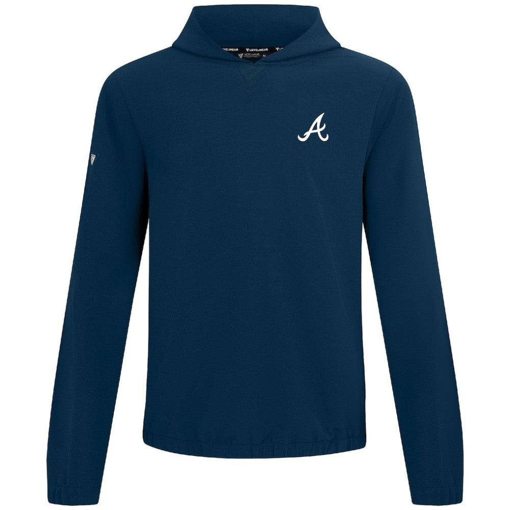 Atlanta Braves Levelwear Action Insignia 2.0 Pullover Hoodie - Navy Hoodies
