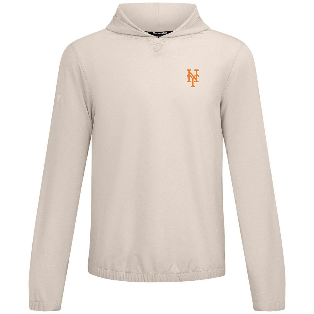 New York Mets Levelwear Action Insignia 2.0 Pullover Hoodie - Khaki Hoodies