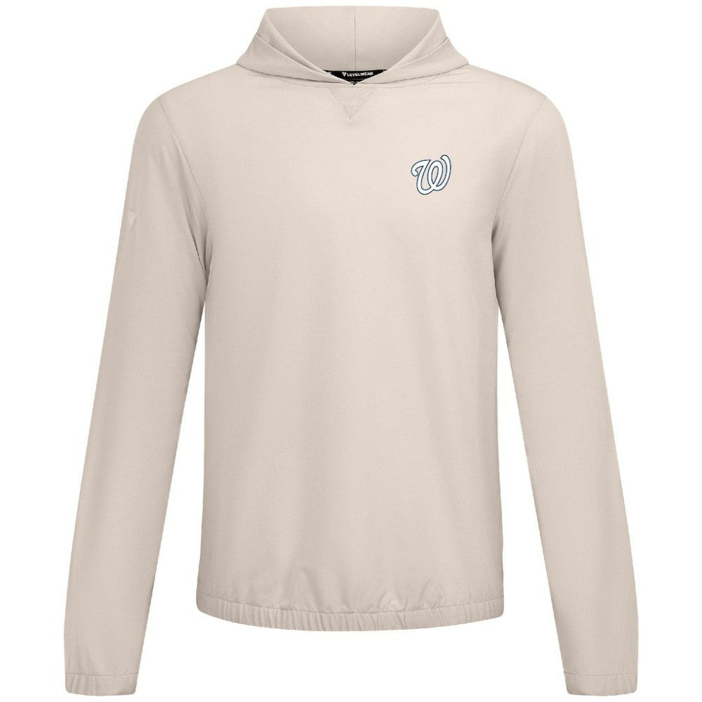 Washington Nationals Levelwear Action Insignia 2.0 Pullover Hoodie - Khaki Hoodies