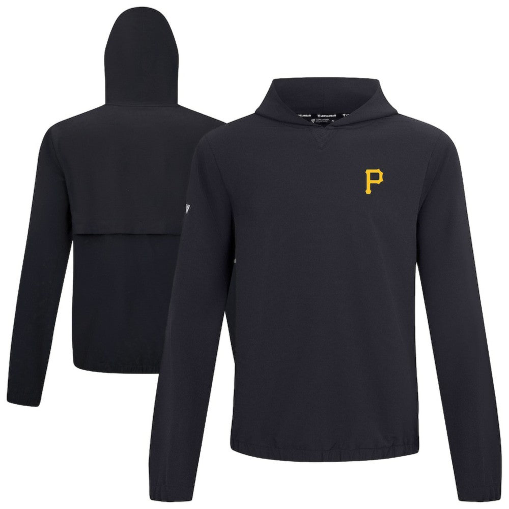 Pittsburgh Pirates Levelwear Action Insignia 2.0 Pullover Hoodie - Black Hoodies