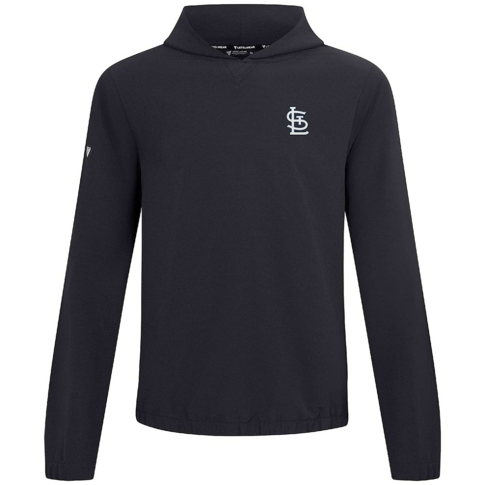 St. Louis Cardinals Levelwear Action Insignia 2.0 Pullover Hoodie - Black Hoodies