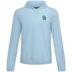 San Diego Padres Levelwear Action Insignia 2.0 Pullover Hoodie - Light Blue Hoodies