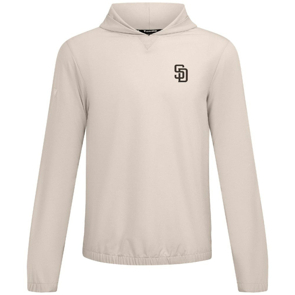 San Diego Padres Levelwear Action Insignia 2.0 Pullover Hoodie - Khaki Hoodies