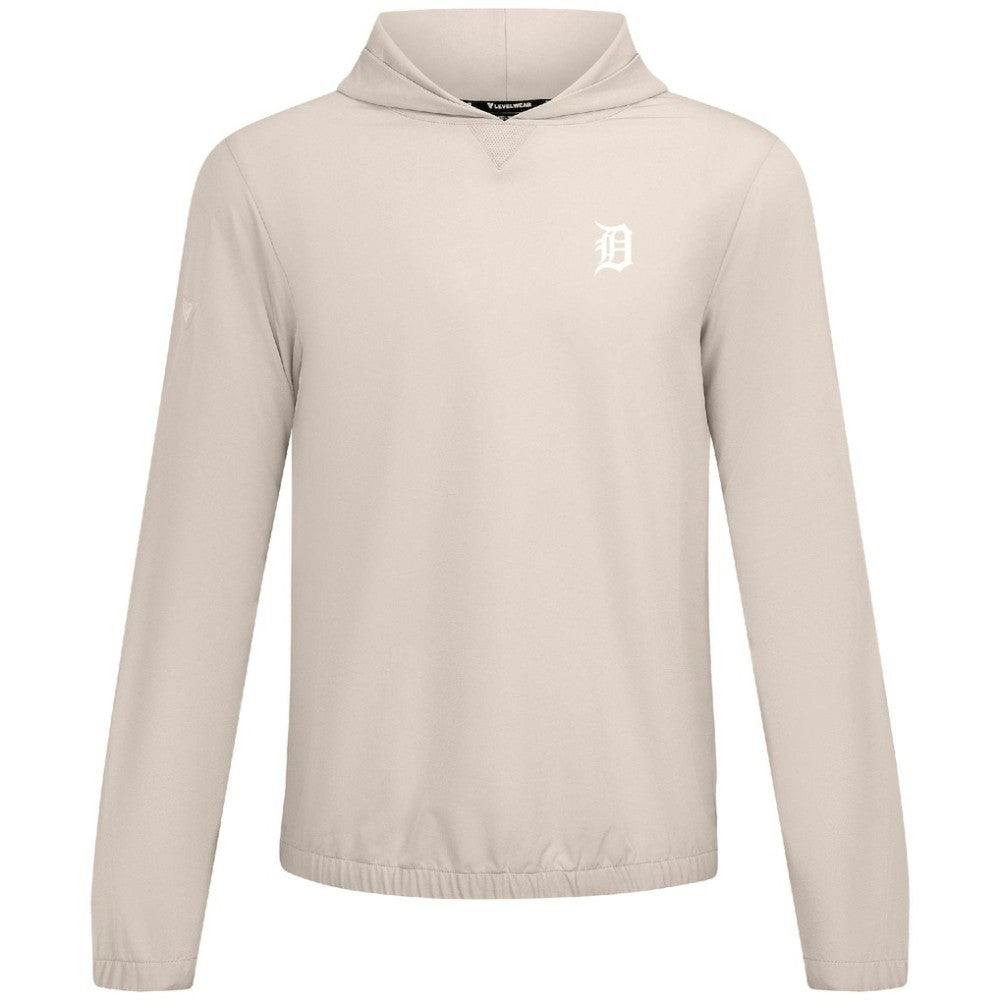 Detroit Tigers Levelwear Action Insignia 2.0 Pullover Hoodie - Khaki Hoodies