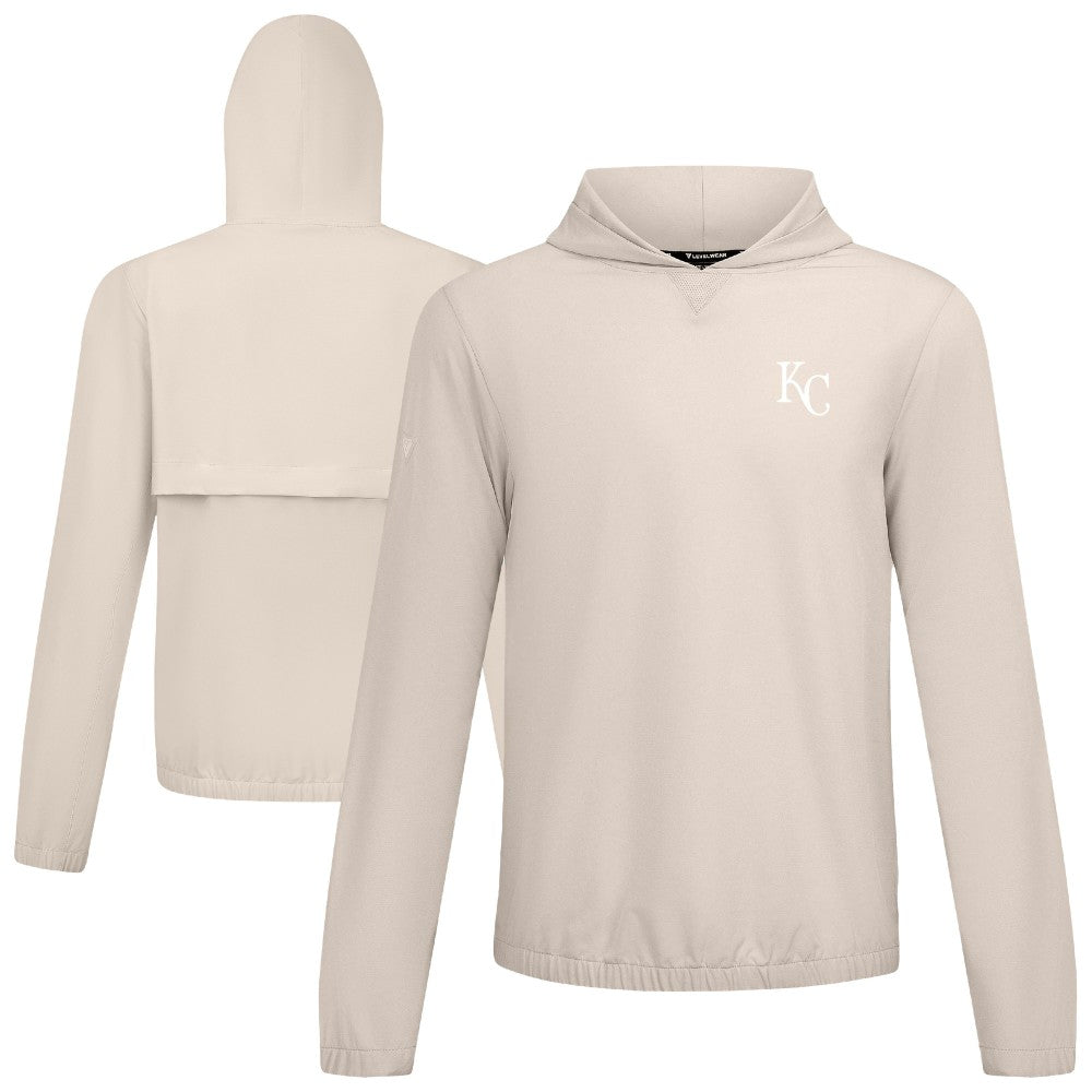 Kansas City Royals Levelwear Action Insignia 2.0 Pullover Hoodie - Khaki Hoodies