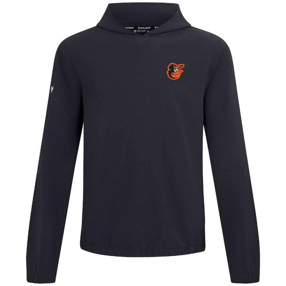 Baltimore Orioles Levelwear Action Insignia 2.0 Pullover Hoodie - Black Hoodies