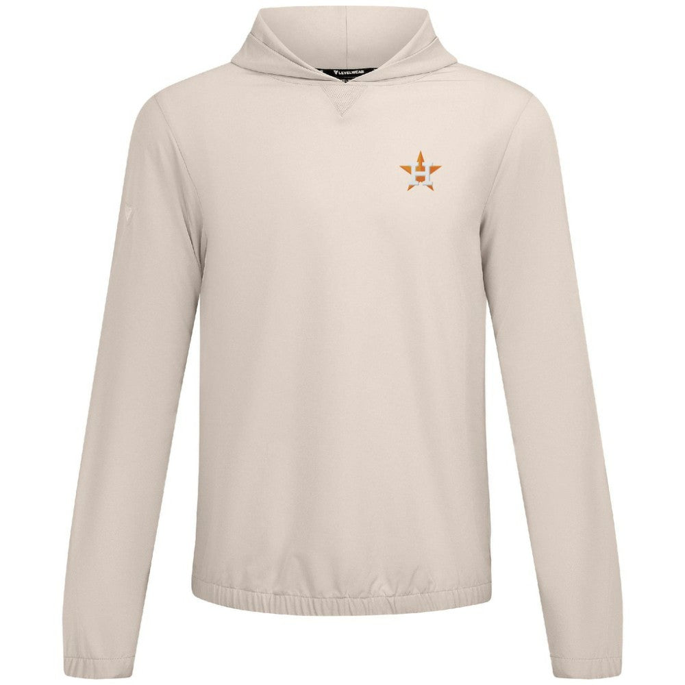 Houston Astros Levelwear Action Insignia 2.0 Pullover Hoodie - Khaki Hoodies