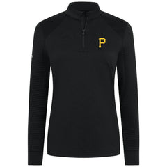 Pittsburgh Pirates Levelwear Women's Power Insignia 2.0 Quarter-Zip Pullover Top - Black Pullover