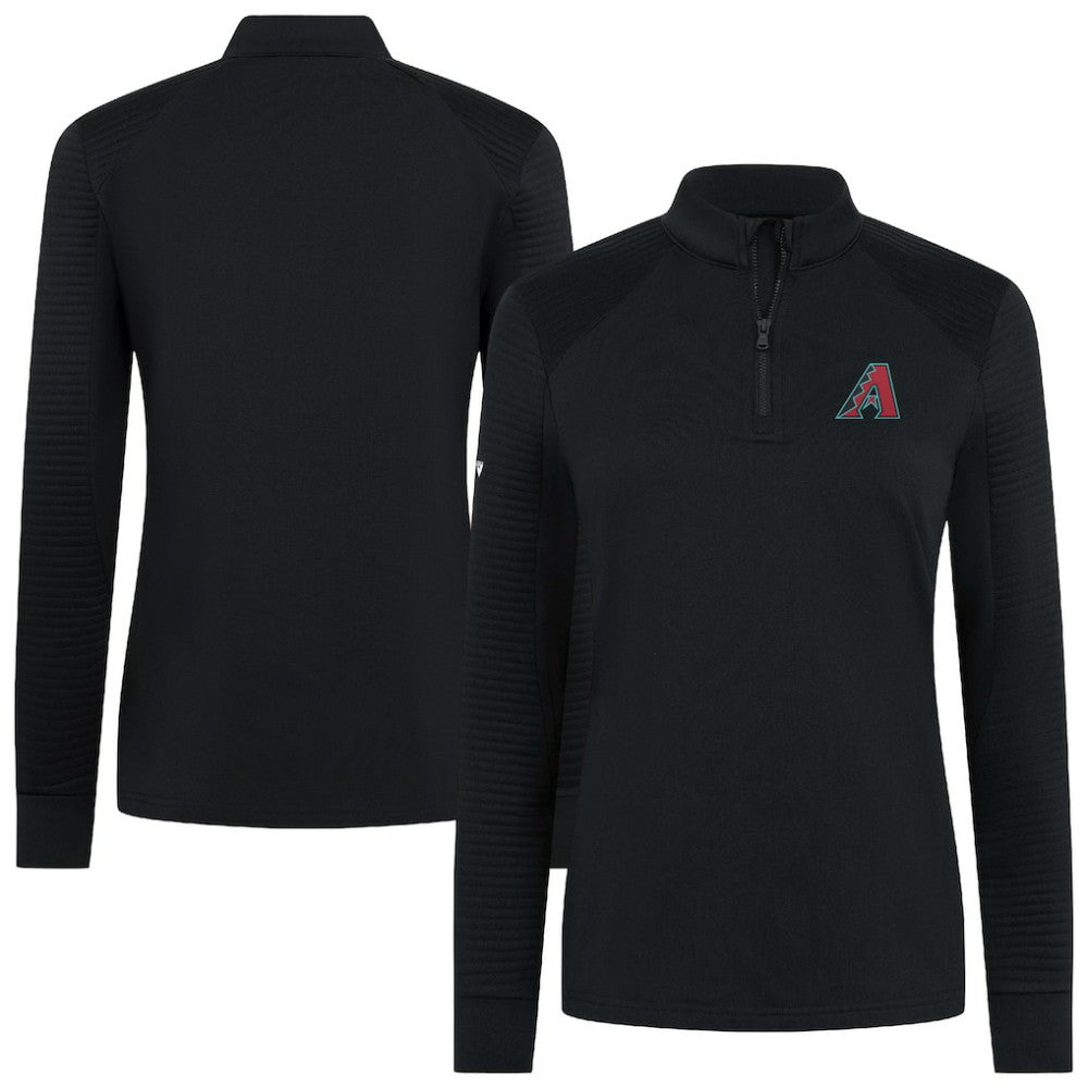 Arizona Diamondbacks Levelwear Women's Power Insignia 2.0 Quarter-Zip Pullover Top - Black Pullover