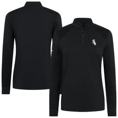 Chicago White Sox Levelwear Women's Power Insignia 2.0 Quarter-Zip Pullover Top - Black Pullover