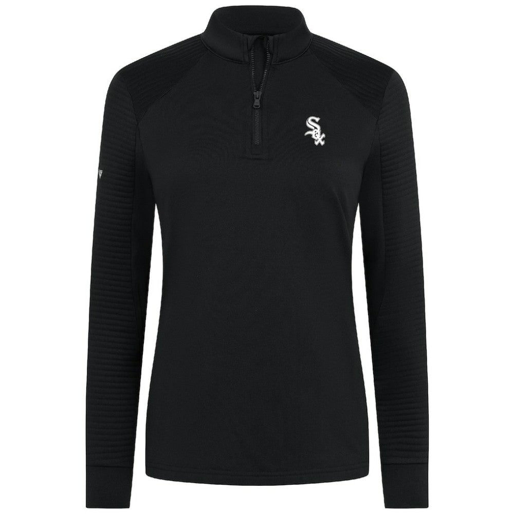 Chicago White Sox Levelwear Women's Power Insignia 2.0 Quarter-Zip Pullover Top - Black Pullover
