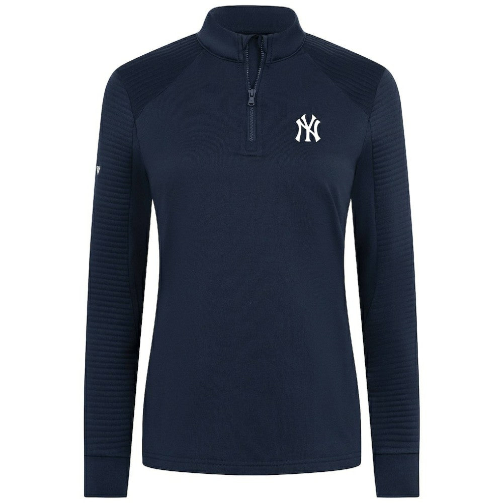 New York Yankees Levelwear Women's Power Insignia 2.0 Quarter-Zip Pullover Top - Navy Pullover