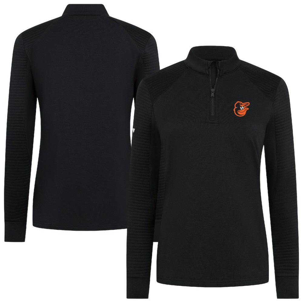 Baltimore Orioles Levelwear Women's Power Insignia 2.0 Quarter-Zip Pullover Top - Black Pullover
