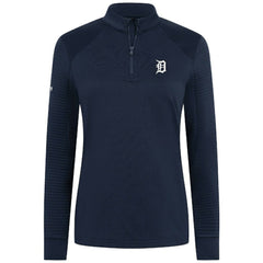 Detroit Tigers Levelwear Women's Power Insignia 2.0 Quarter-Zip Pullover Top - Navy Pullover
