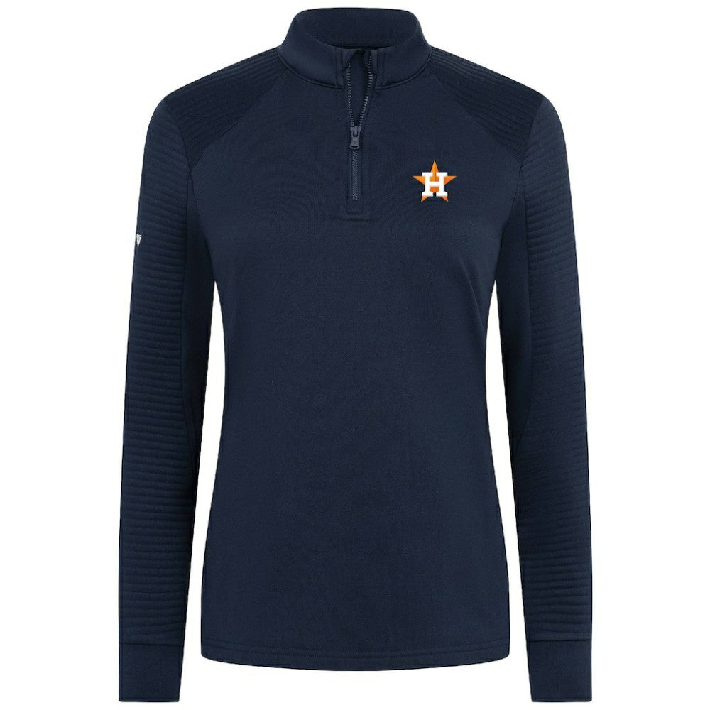 Houston Astros Levelwear Women's Power Insignia 2.0 Quarter-Zip Pullover Top - Navy Pullover