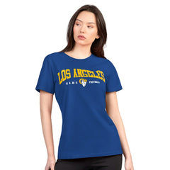 Los Angeles Rams G-III 4Her by Carl Banks Women's Super-Slim Lightweight Winning Crew T-Shirt Royal