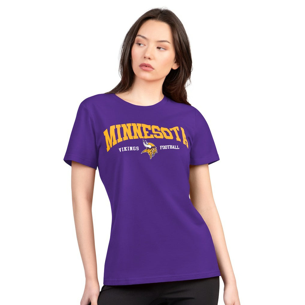 Minnesota Vikings G-III 4Her by Carl Banks Women's Super-Slim Lightweight Winning Crew T-Shirt Purple