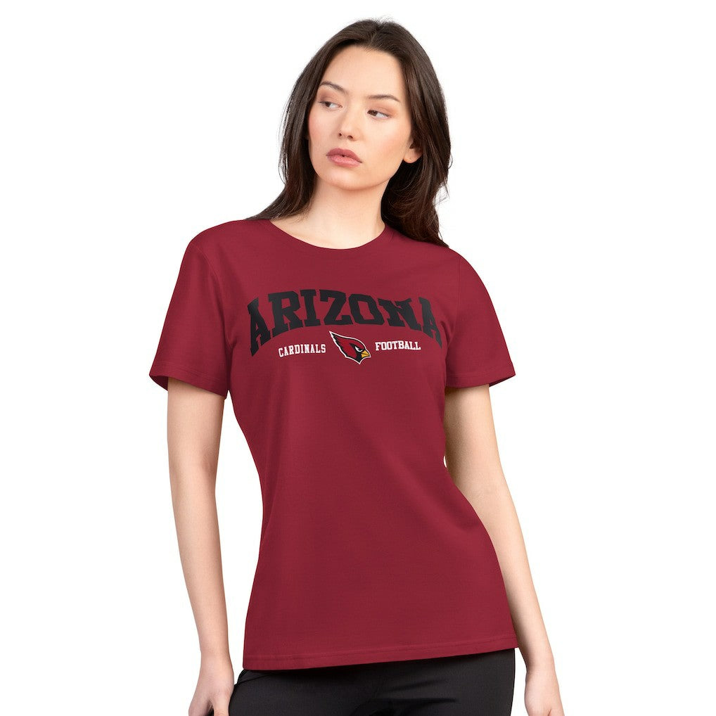 Arizona Cardinals G-III 4Her by Carl Banks Women's Super-Slim Lightweight Winning Crew T-Shirt Cardinal
