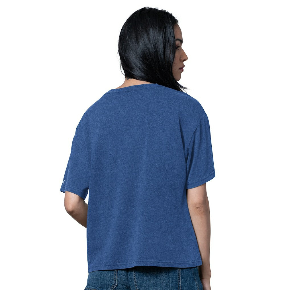 Buffalo Bills Starter Women's Oversized Hall of Fame T-Shirt Heather Royal