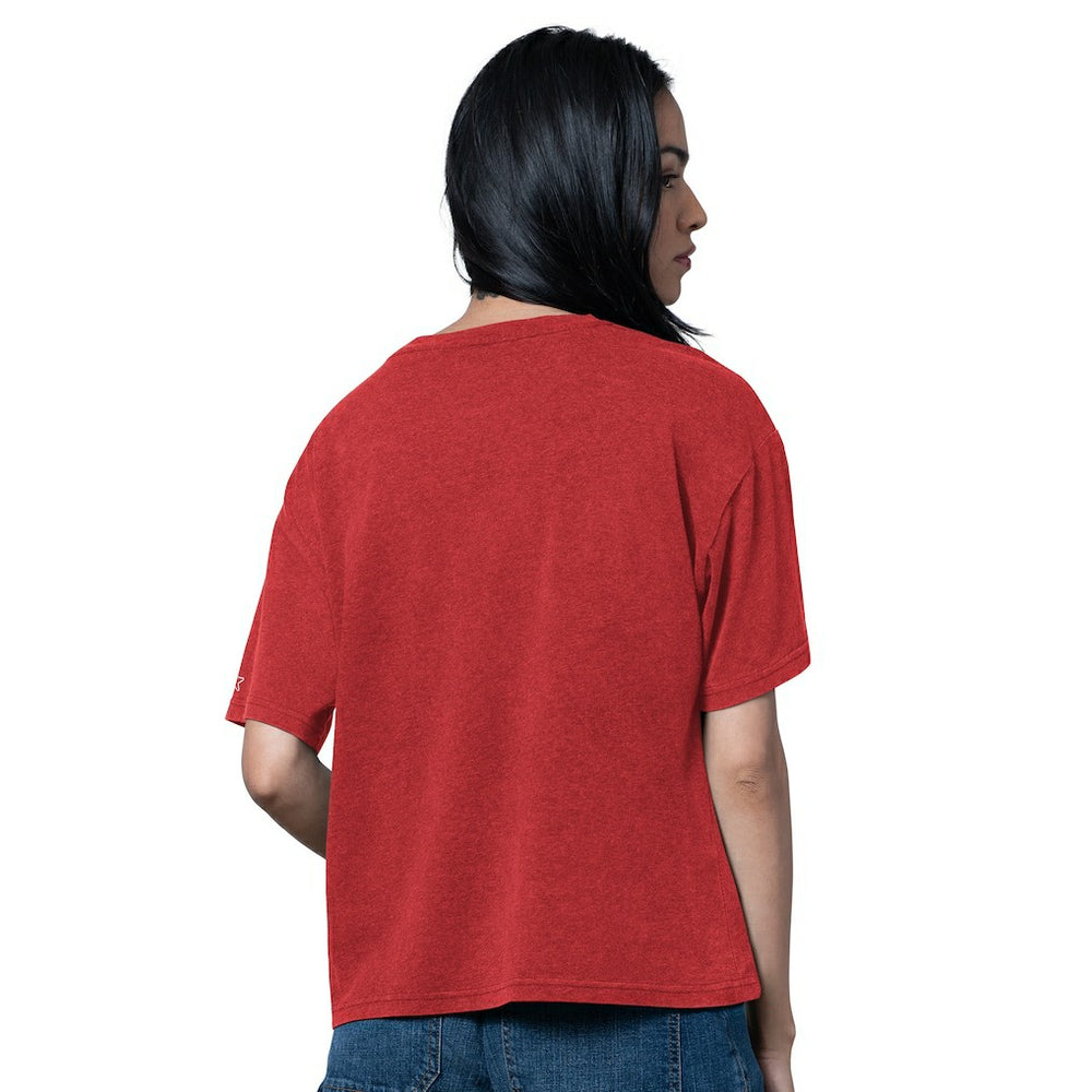 Kansas City Chiefs Starter Women's Oversized Hall of Fame T-Shirt Heather Red