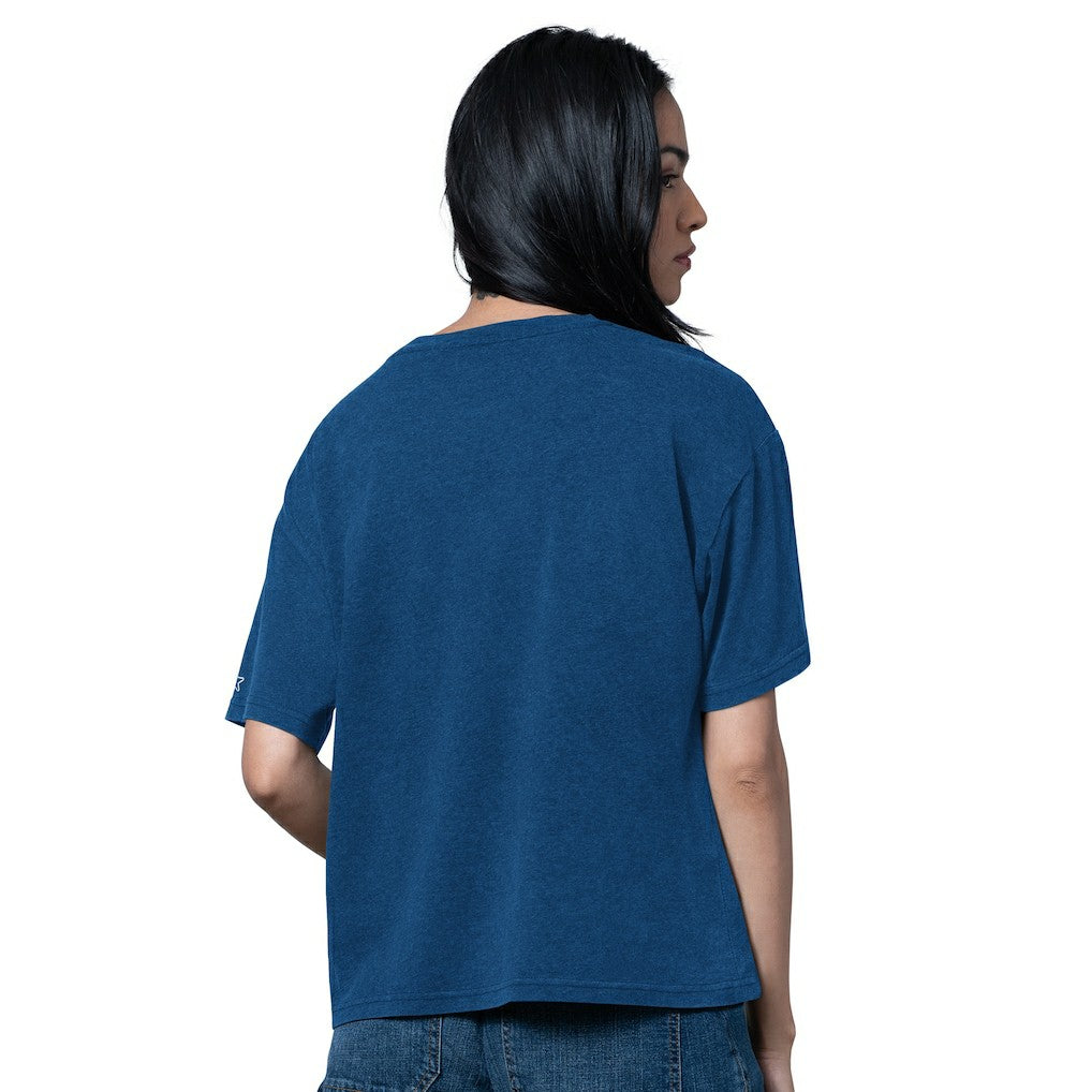 Indianapolis Colts Starter Women's Oversized Hall of Fame T-Shirt Heather Royal