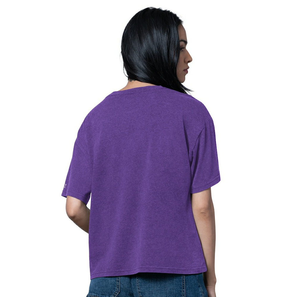 Minnesota Vikings Starter Women's Oversized Hall of Fame T-Shirt Heather Purple