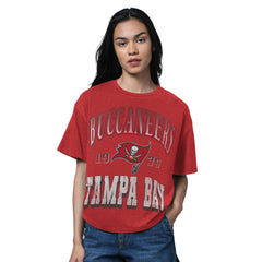 Tampa Bay Buccaneers Starter Women's Oversized Hall of Fame T-Shirt Heather Red
