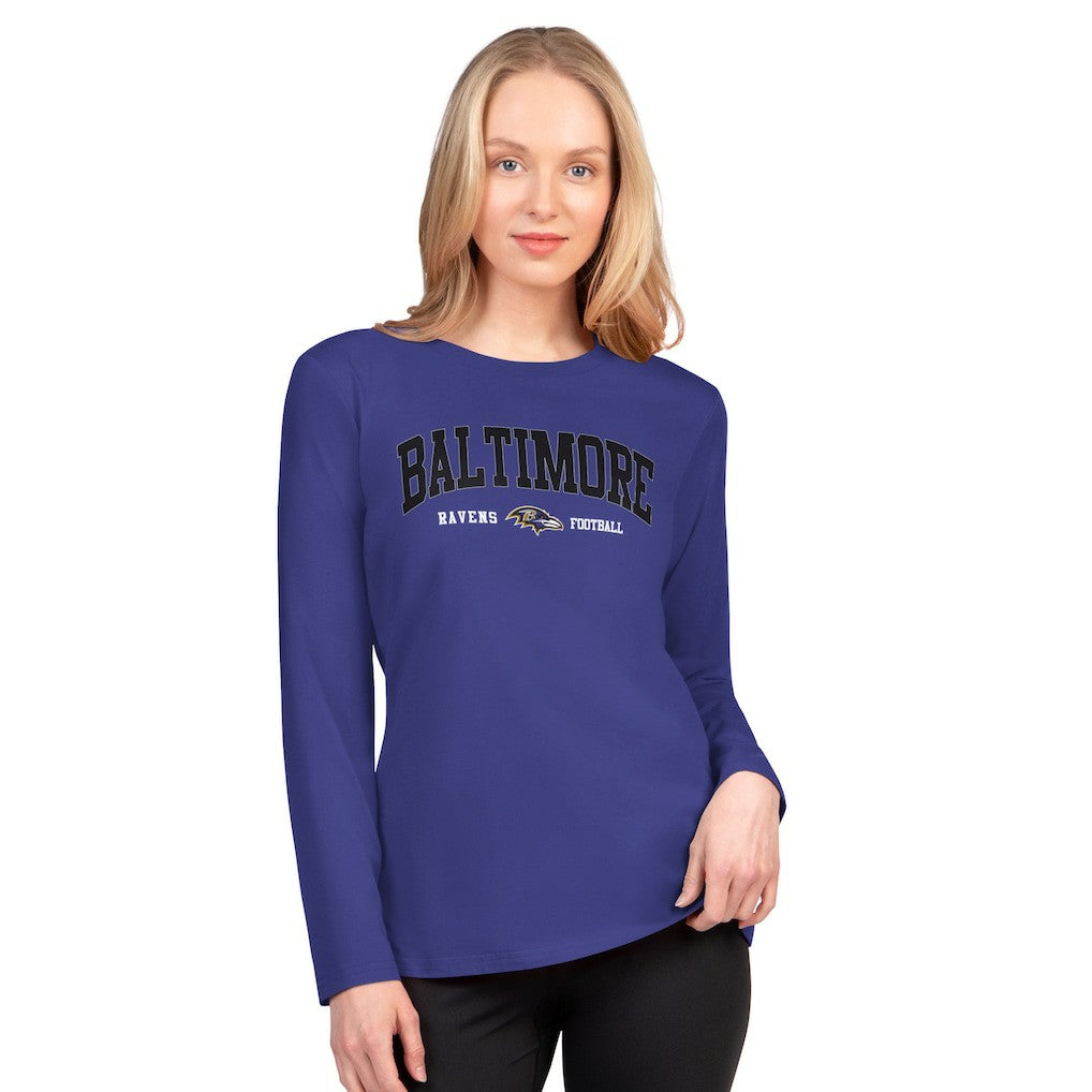 Baltimore Ravens G-III 4Her by Carl Banks Women's Best Play Long Sleeve T-Shirt Purple