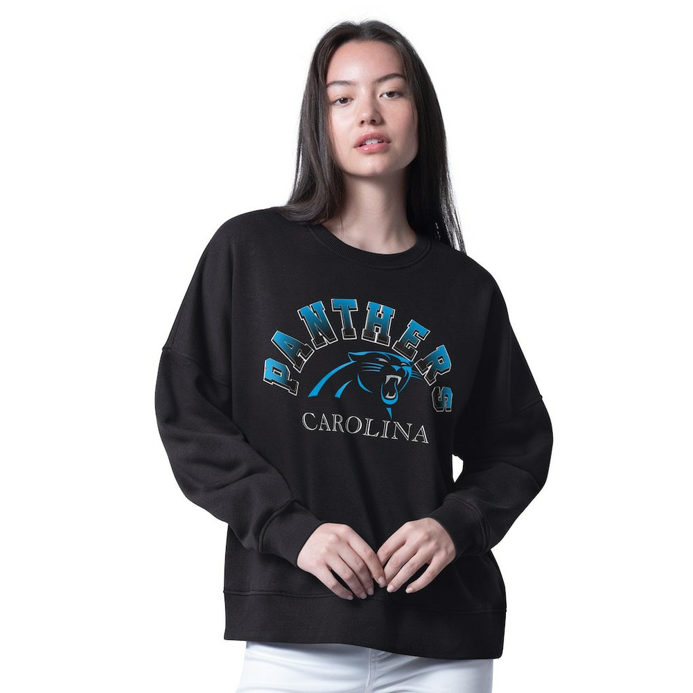 Carolina Panthers G-III 4Her by Carl Banks Women's Oversized Feud Sweatshirt Black