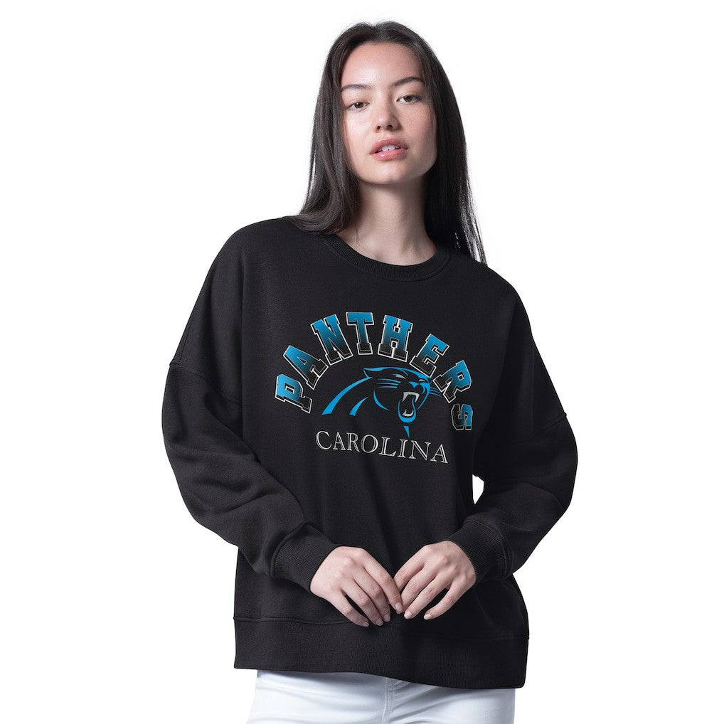Carolina Panthers G-III 4Her by Carl Banks Women's Oversized Feud Sweatshirt Black