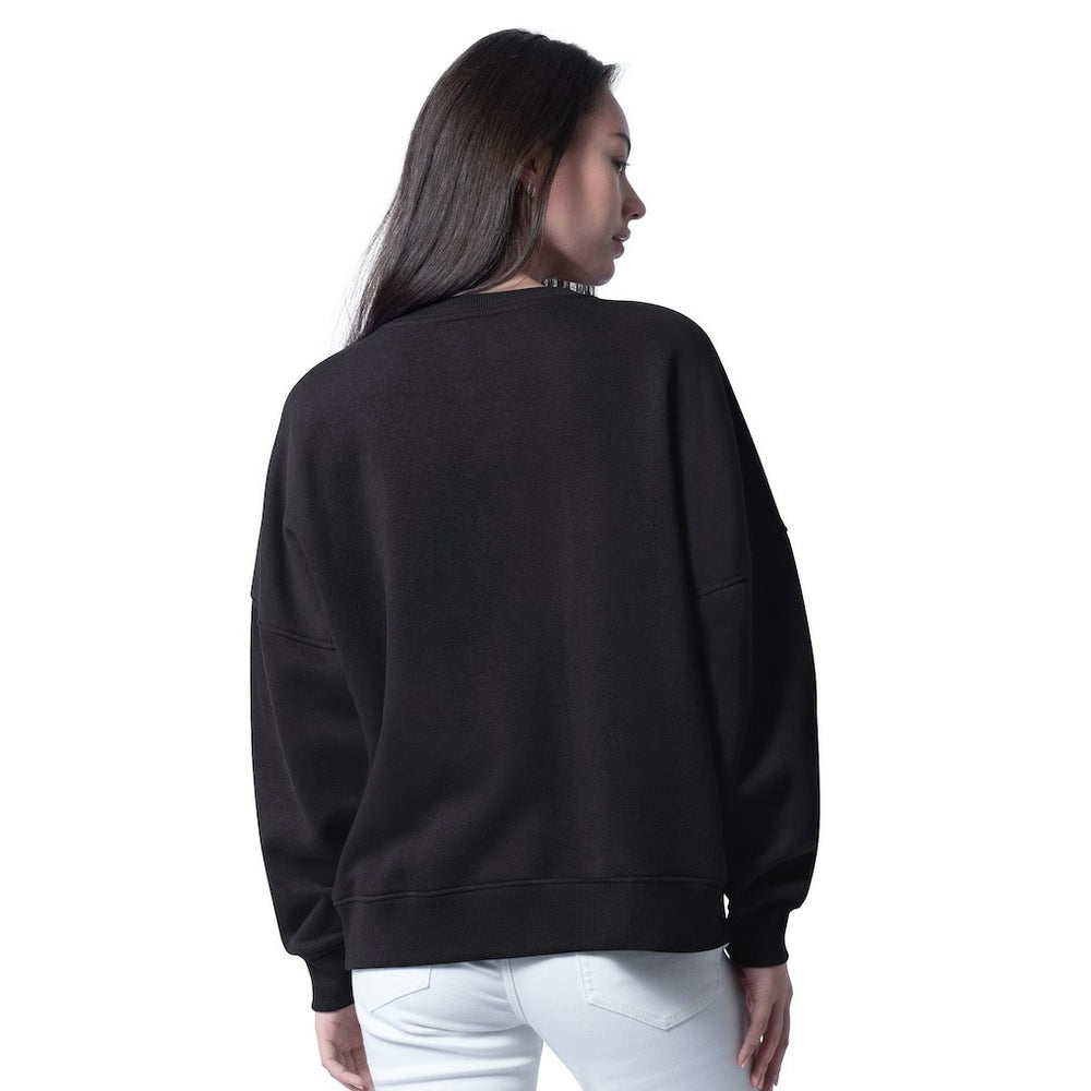 Carolina Panthers G-III 4Her by Carl Banks Women's Oversized Feud Sweatshirt Black