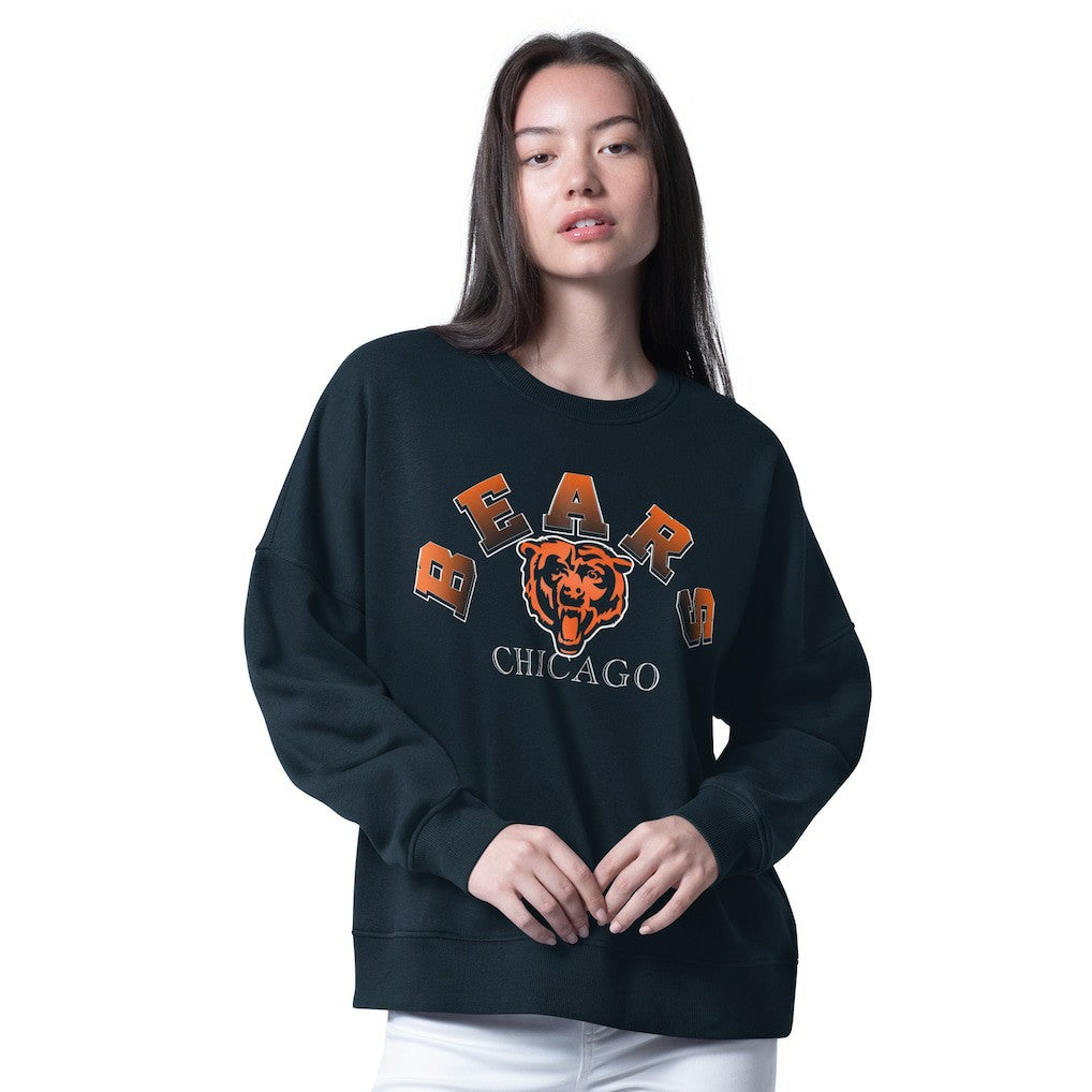 Chicago Bears G-III 4Her by Carl Banks Women's Oversized Feud Sweatshirt Navy