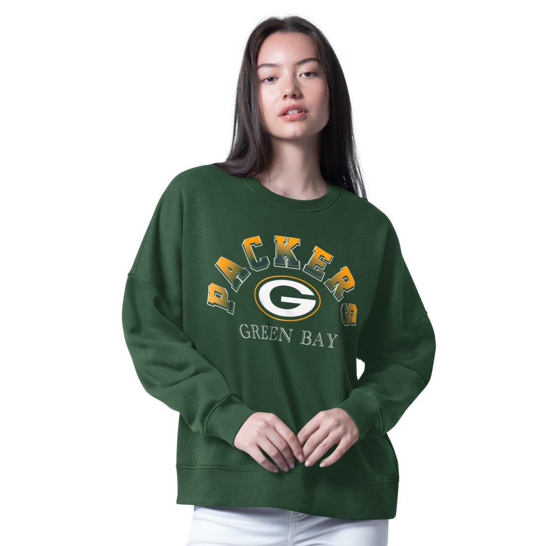 Green Bay Packers G-III 4Her by Carl Banks Women's Oversized Feud Sweatshirt Green