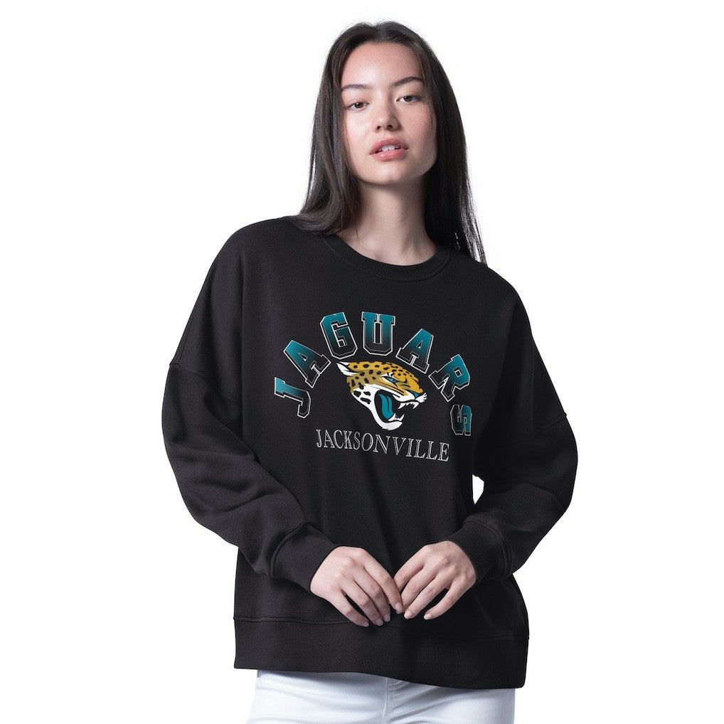 Jacksonville Jaguars G-III 4Her by Carl Banks Women's Oversized Feud Sweatshirt Black