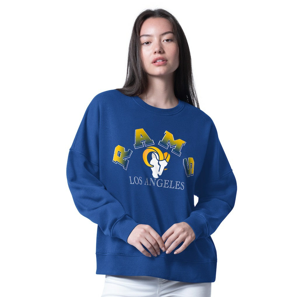 Los Angeles Rams G-III 4Her by Carl Banks Women's Oversized Feud Sweatshirt Royal
